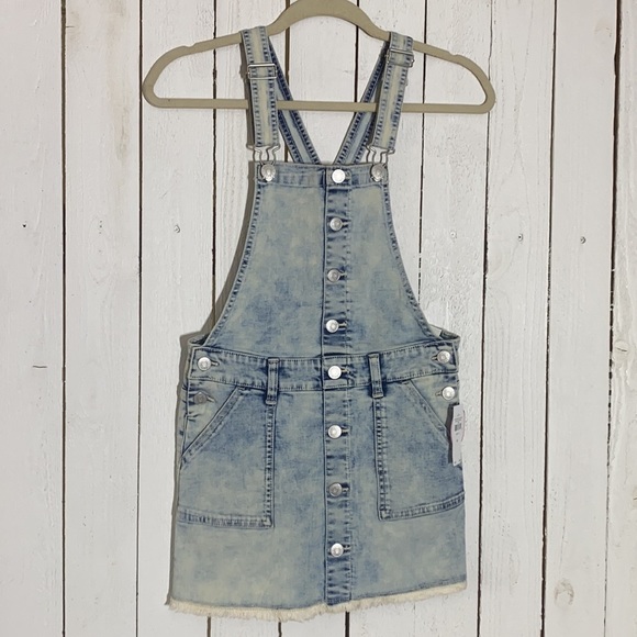 Acid Wash Button Up Skirtall - Picture 8 of 15